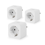 Nedis SmartLife Smart Plug | IP21 | Effektmåler | 3680 W | Type F (CEE 7/7) | 0 - 55 °C | Android™ / IOS | Hvid | 3 stk