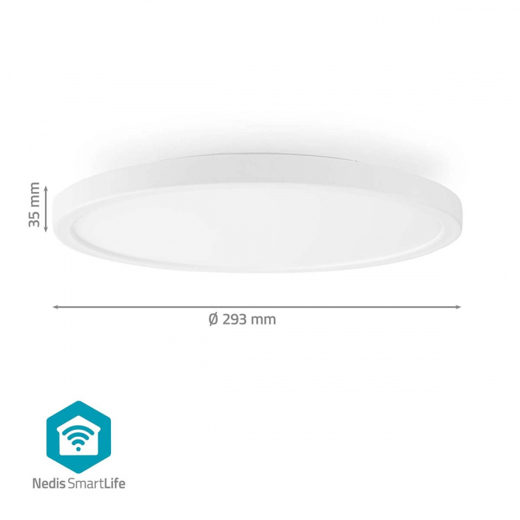 Nedis SmartLife Lofts lys | RGB / Varm til kølig hvid | Runde | Diameter: 290 mm | 1800 lm | 2700 - 6500 K | IP20 | Energiklasse: F | Android™ / IOS Nedis SmartLife Lofts lys | RGB / Varm til kølig hvid | Runde | Diameter: 290 mm | 1800 lm | 2700 - 6500 K | IP20 | Energiklasse: F | Android™ / IOS