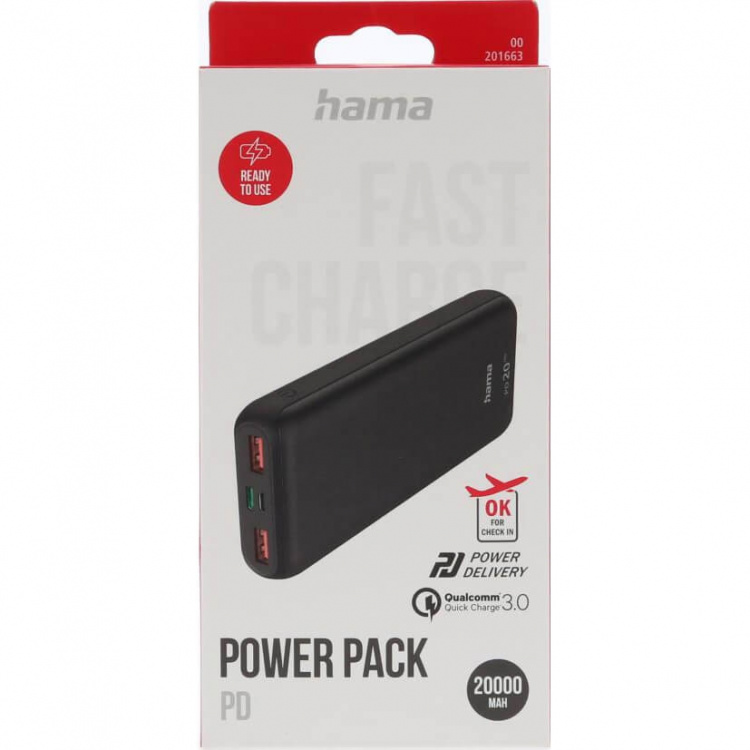 Hama Powerbank PD 20000mAh Antracit