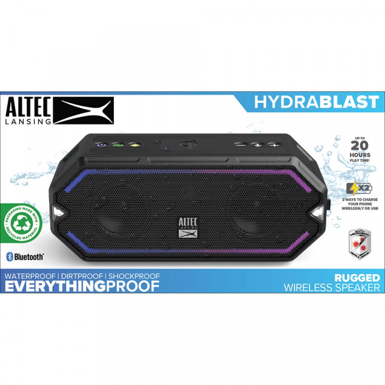 Altec Lansing Speaker IMW1300 HydraBlast RGB Waterproof Black