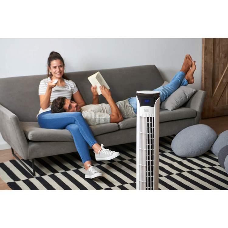 BLACK+DECKER Tårnblæser Hvid 102 cm