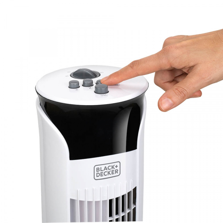 BLACK+DECKER Tårnblæser Hvid 81 cm