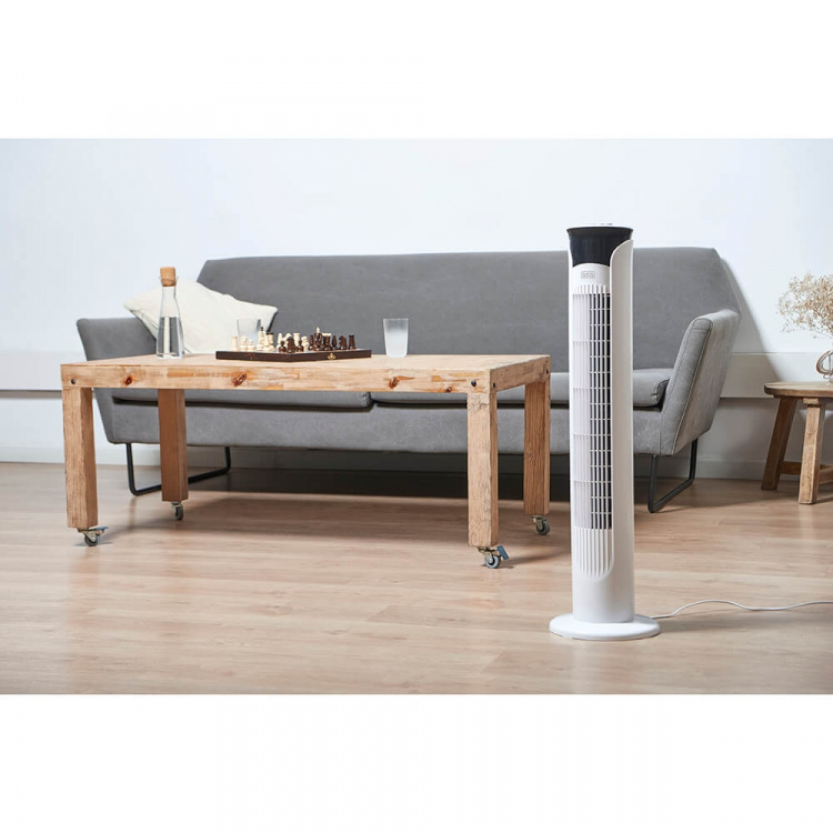 BLACK+DECKER Tårnblæser Hvid 81 cm