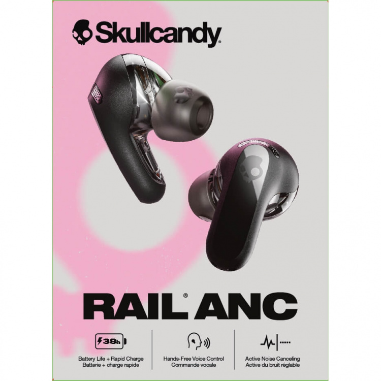 Skullcandy Høretelefoner Rail ANC In-Ear True Wireless Sort Skullcandy Høretelefoner Rail ANC In-Ear True Wireless Sort