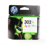 HP Blæk F6U67AE 302XL Tri-colour Cyan Magenta Gul