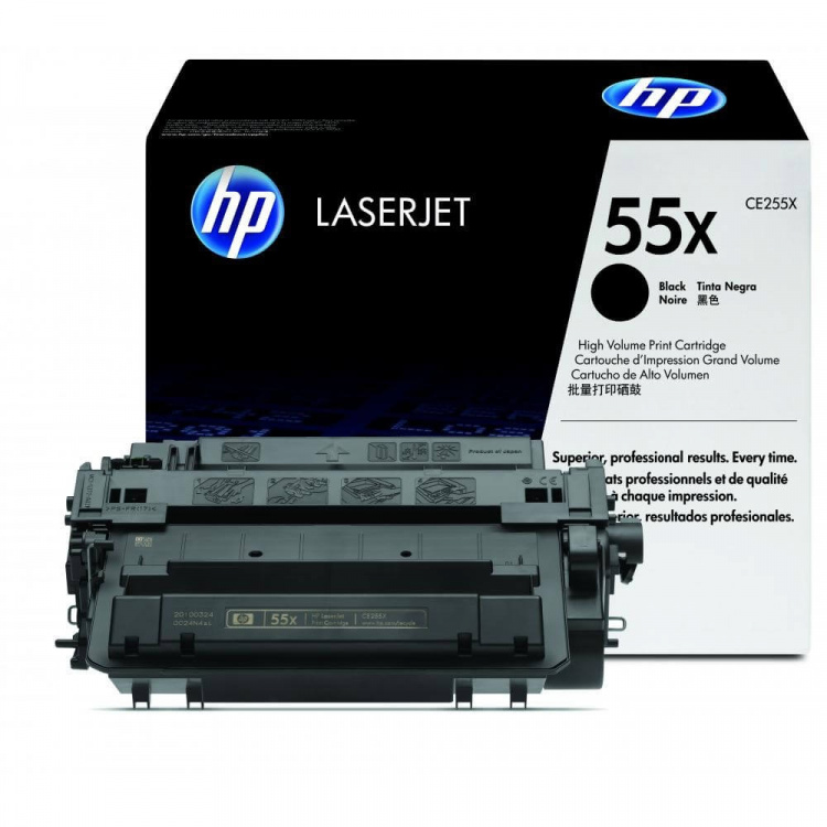 HP Toner CE255X 55X Sort