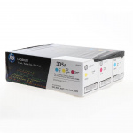 HP Toner CF370AM 305A Farve Cyan Magenta Gul HP Toner CF370AM 305A Farve Cyan Magenta Gul