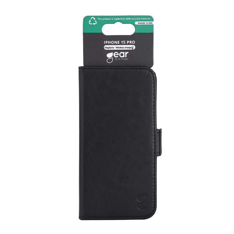 Gear Wallet Case 3 kortrum Magseries Sort - iPhone 15 Pro