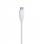 Gear Rundt ladekabel MicroUSB til USB-A 0,3m Hvid