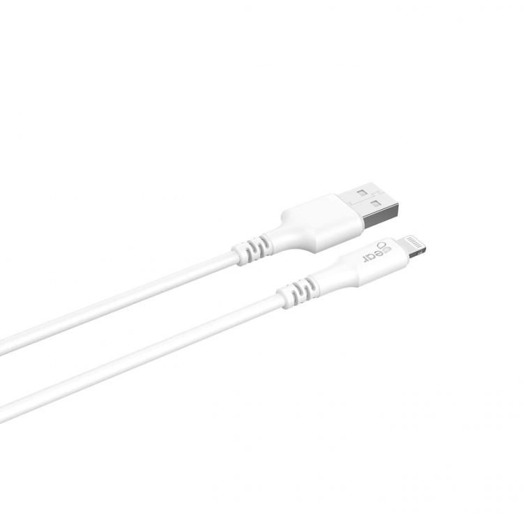Gear Rundt ladekabel Lightning til USB-A 0,3m Hvid MFI