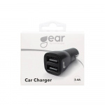 Gear Lader 12/24V 2xUSB-A 3,4A Sort