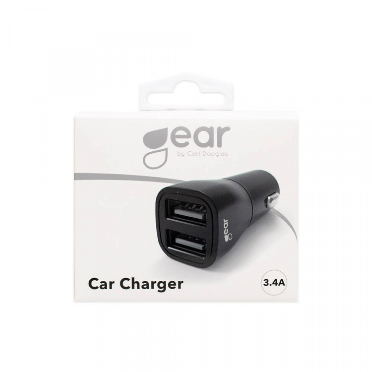 Gear Lader 12/24V 2xUSB-A 3,4A Sort