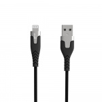 Gear Ladekabel PRO USB-A til Lightning C89 1.5m Sort Kevlarkabel m/Metalkobling