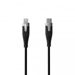 Gear Ladekabel PRO USB-C til Lightning C94 1.5m Sort Kevlarkabel m/Metalkobling