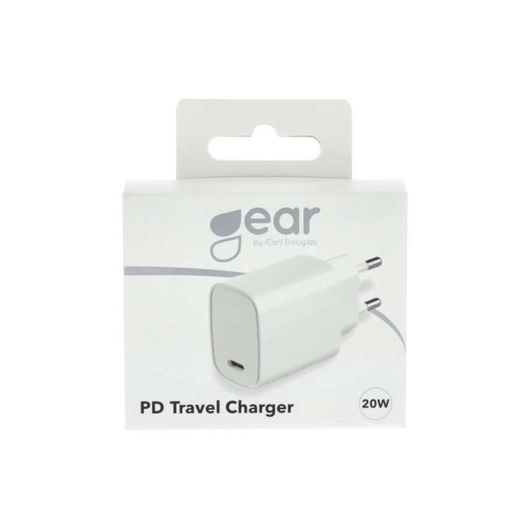 Gear Lader 220V 1xUSB-C PD 20W Hvid