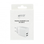 Gear Lader 220V 2xUSB-A 3,4A Hvid