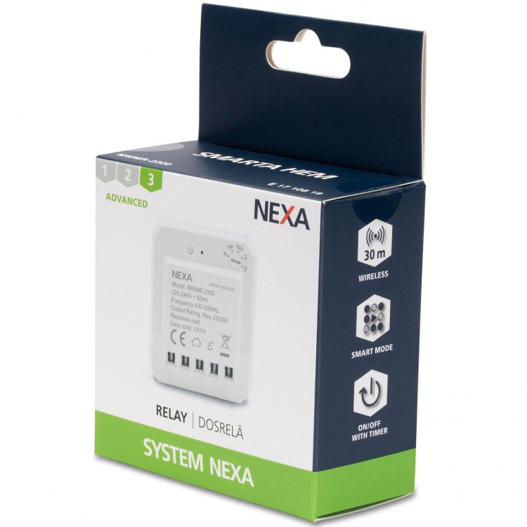 nexa MWMR-2300 Dosrelä för strömbr.