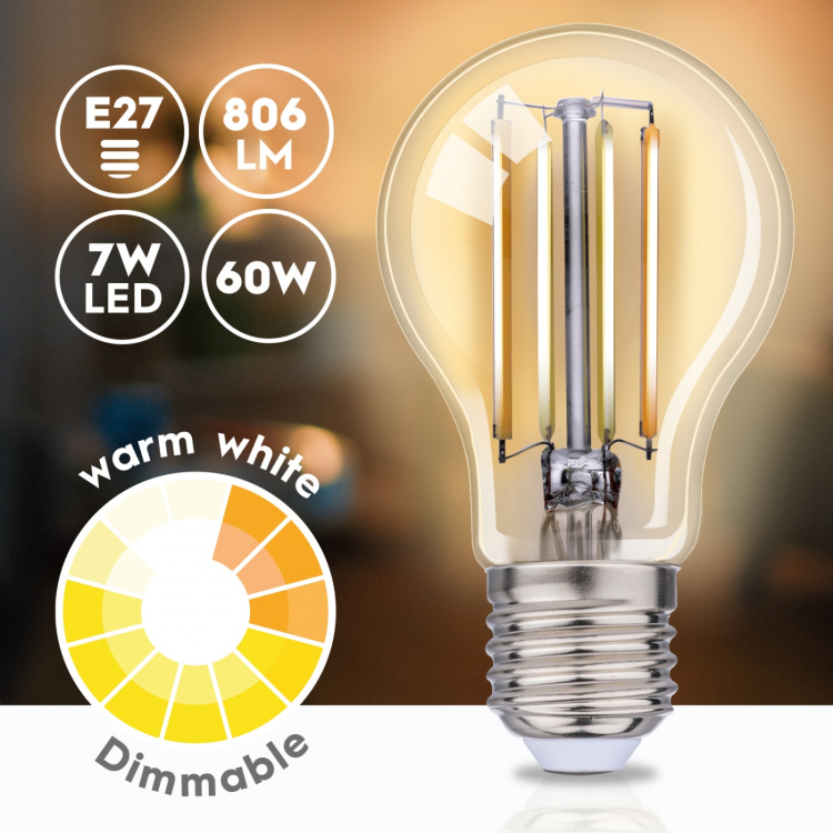Alpina WiFi Smart E27 LED Filament varm hvid 7W 806 lm Alpina WiFi Smart E27 LED Filament varm hvid 7W 806 lm