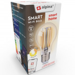 Alpina WiFi Smart E27 LED Filament varm hvid 7W 806 lm Alpina WiFi Smart E27 LED Filament varm hvid 7W 806 lm