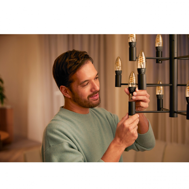 Philips Hue White Ambiance Filament E14 Kron 350 lm 2-pack