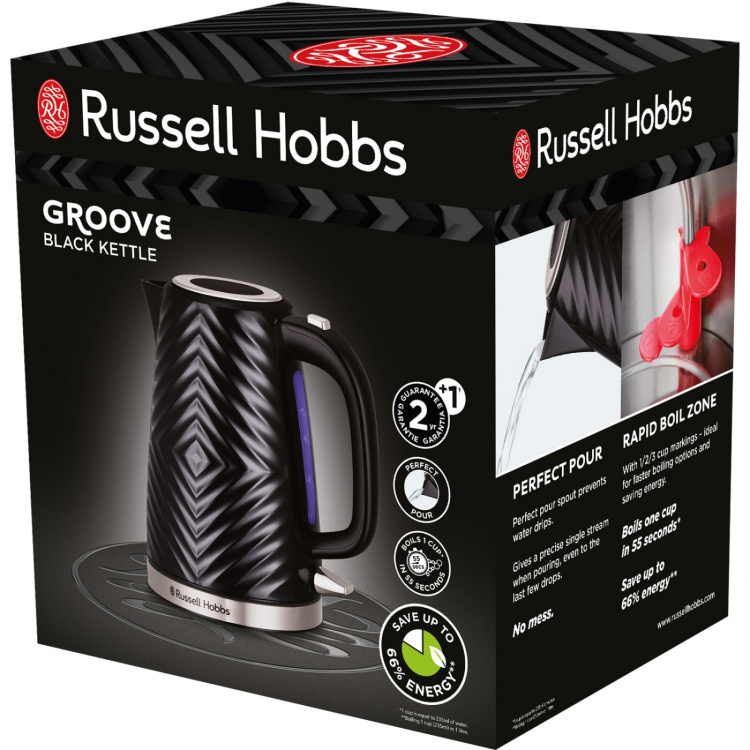 Russell Hobbs Vattenkokare Groove Kettle Black 26380-70