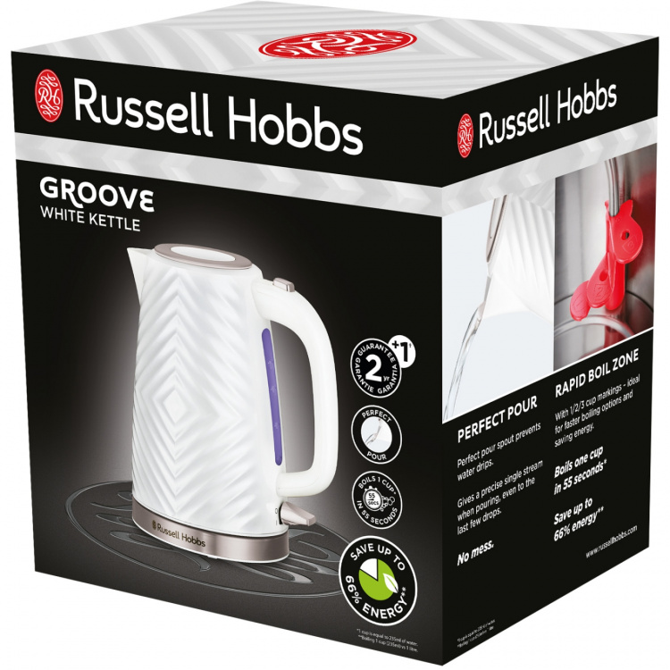 Russell Hobbs Vattenkokare Groove Kettle White 26381-70