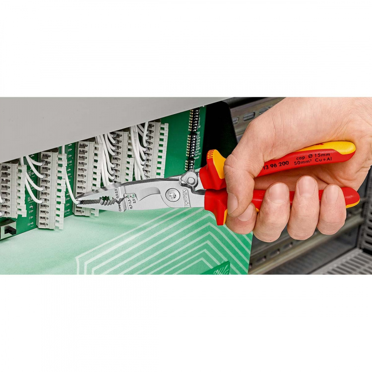 KNIPEX Kabeltang med afisoleringsværktøj VDE:0.7...1.5 mm² 200 mm