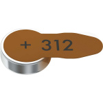 Varta Zink-Air Batteri Pr41 Type 312 | 1.45 V DC | 6-Blister | Hearing Aid | Brun