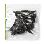 Nedis DIN-stik | Lige | Han | Nikkelplateret | Slå til | Kabeldiameter: 6.0 mm | PVC | Sort | 25 stk. | Plastikpose