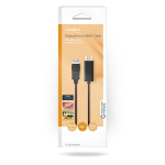 Nedis Displayport kabel | DisplayPort Han | HDMI™ Stik | 4K@30Hz | Nikkelplateret | 3.00 m | Runde | PVC | Sort | Box