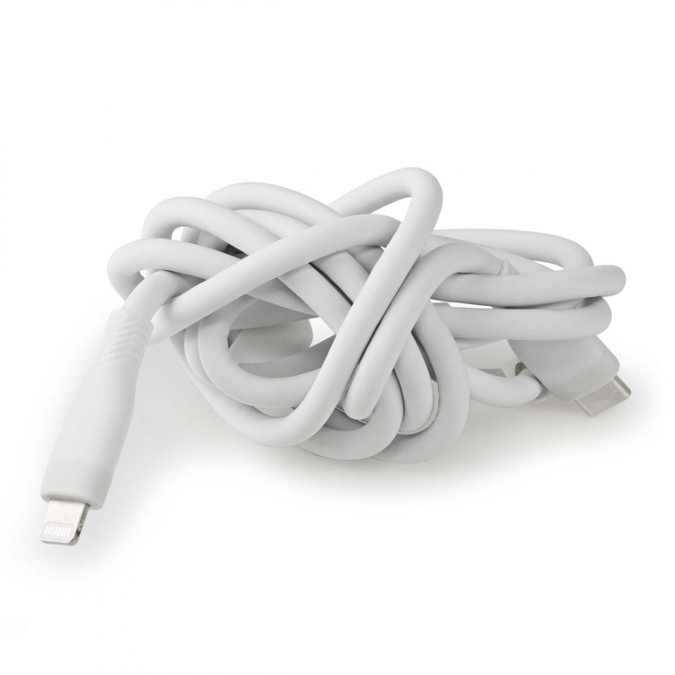 Nedis Lightning Kabel | USB 2.0 | Apple Lightning 8-pin | USB-C™ Han | 480 Mbps | Nikkelplateret | 1.50 m | Runde | Silikone | Hvid | Box