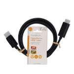 Nedis Displayport kabel | DisplayPort Han | HDMI™ Stik | 1080p | Nikkelplateret | 2.00 m | Runde | PVC | Sort | Label