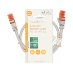 Nedis Kat 6 kabel | RJ45 Han | RJ45 Han | U/UTP | 0.50 m | Runde | PVC | Grå | Label