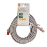 Nedis Kat 6 kabel | RJ45 Han | RJ45 Han | U/UTP | 10.0 m | Runde | PVC | Grå | Label