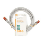 Nedis Kat 6 kabel | RJ45 Han | RJ45 Han | SF/UTP | 2.00 m | Runde | PVC | Grå | Label