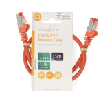 Nedis Kat 6 kabel | RJ45 Han | RJ45 Han | S/FTP | 0.50 m | Runde | LSZH | Orange | Label