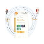 Nedis Kat 6 kabel | RJ45 Han | RJ45 Han | S/FTP | 3.00 m | Runde | LSZH | Hvid | Label