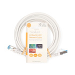 Nedis CAT6a netværkskabel | S/FTP | RJ45 Han | RJ45 Han | 3.00 m | Snagless | Runde | LSZH | Hvid | Label