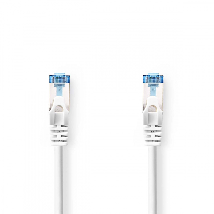 Nedis CAT6a netværkskabel | S/FTP | RJ45 Han | RJ45 Han | 5.00 m | Snagless | Runde | LSZH | Hvid | Label