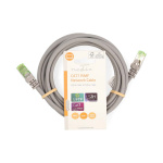 Nedis CAT7 netværkskabel | S/FTP | RJ45 Han | RJ45 Han | 3.00 m | Snagless | Runde | LSZH | Grå | Label