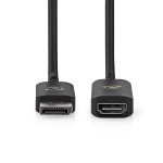 Nedis DisplayPort adapter | DisplayPort Han | HDMI ™ -udgang | 8K@30Hz | Nikkelplateret | Lige | 0.20 m | Runde | TPE | PVC | Sort | Konvolut