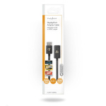 Nedis DisplayPort adapter | DisplayPort Han | HDMI ™ -udgang | 8K@30Hz | Nikkelplateret | Lige | 0.20 m | Runde | TPE | PVC | Sort | Konvolut