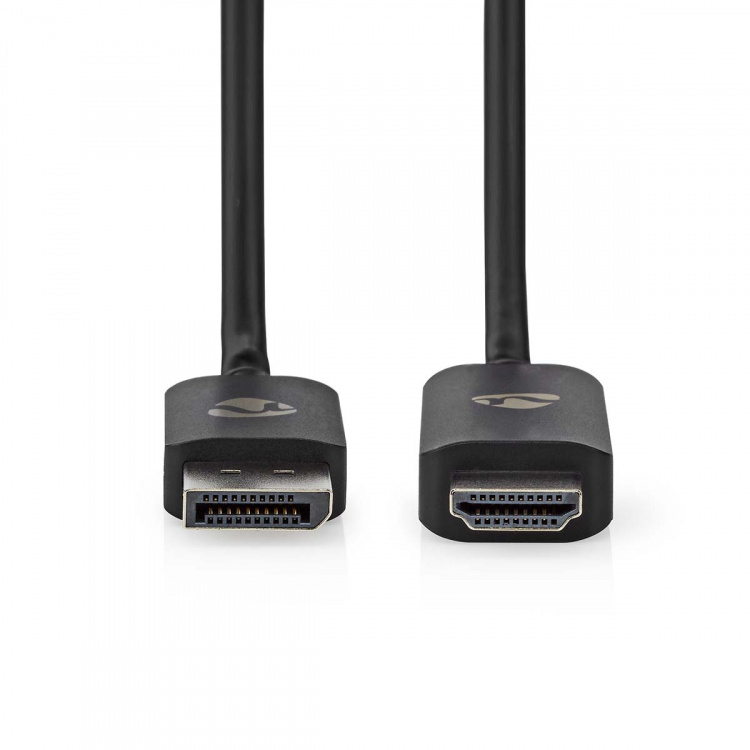 Nedis DisplayPort adapter | DisplayPort Han | HDMI™ Stik | 8K@30Hz | Nikkelplateret | Lige | 1.80 m | Runde | TPE | Sort | Konvolut