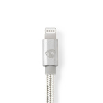 Nedis Lightning Kabel | USB 2.0 | USB-C™ Han | Apple Lightning 8-pin | 480 Mbps | Guldplateret | 2.00 m | Runde | Flettet / Nylon | Aluminium | Cover Window Box