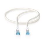 Nedis CAT6a netværkskabel | S/FTP | RJ45 Han | RJ45 Han | 1.00 m | Snagless | Runde | Flettet / PVC | Sølv | Cover Window Box