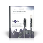 Nedis Ubalanceret Lydkabel | XLR 3-Pin Hun | 6.35 mm Hanstik | Nikkelplateret | 10.0 m | Runde | PVC | Mørkegrå | Gaveæske