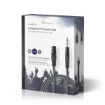 Nedis Ubalanceret Lydkabel | XLR 3-Pin Hun | 6.35 mm Hanstik | Nikkelplateret | 10.0 m | Runde | PVC | Mørkegrå | Gaveæske