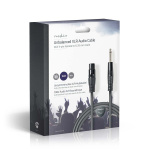 Nedis Ubalanceret Lydkabel | XLR 3-Pin Hun | 6.35 mm Hanstik | Nikkelplateret | 10.0 m | Runde | PVC | Mørkegrå | Gaveæske