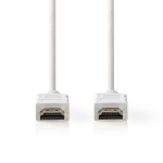 Nedis High Speed ​​HDMI ™ kabel med Ethernet | HDMI™ Stik | HDMI™ Stik | 4K@30Hz | ARC | 10.2 Gbps | 2.00 m | Runde | PVC | Hvid | Box
