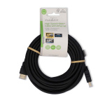 Nedis High Speed ​​HDMI ™ kabel med Ethernet | HDMI™ Stik | HDMI™ Stik | 4K@30Hz | ARC | 10.2 Gbps | 7.50 m | Runde | PVC | Sort | Label